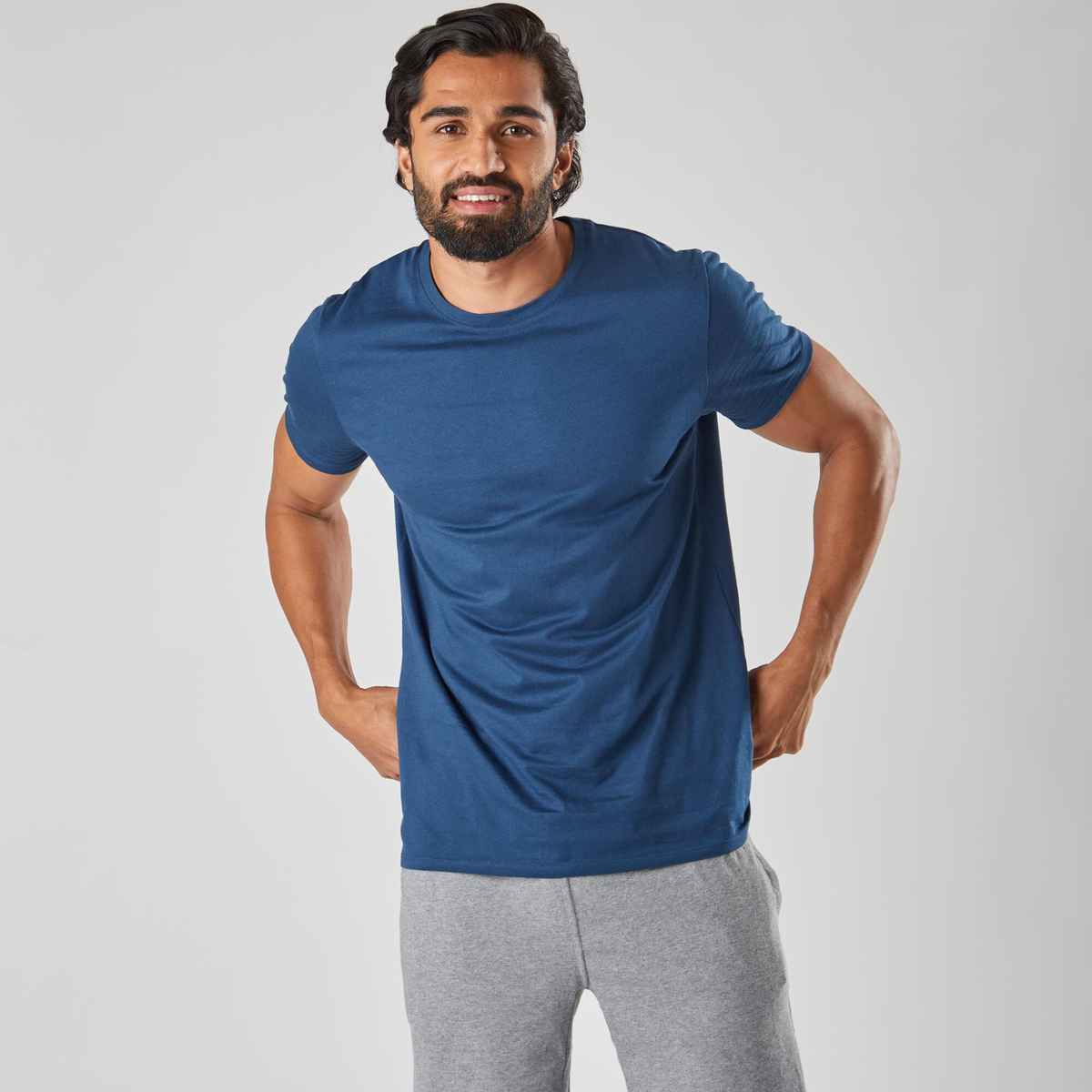 Decathlon | Domyos Men's Fitness T-shirt | Blue - XL