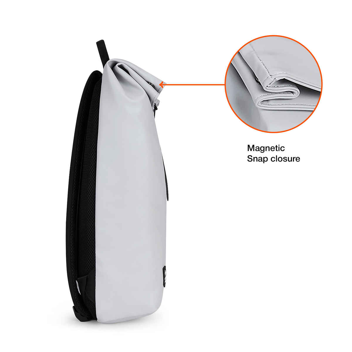 Nasher Miles Chelsea 28 L Top-open, Polyurethane Laptop Backpack for College and School- Grey