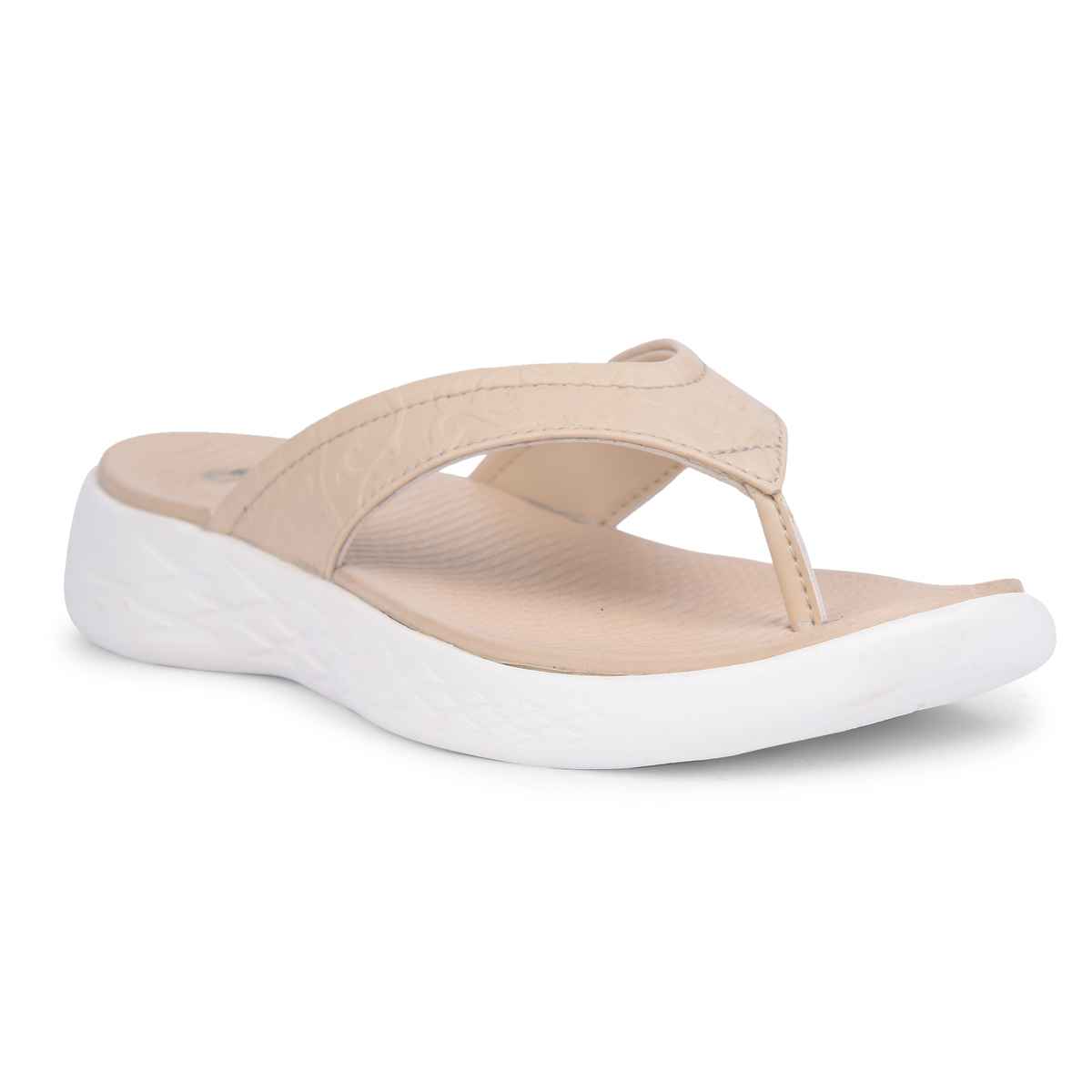 Liberty Sofia-1E Casual Slipper For Women | Beige | 4 UK