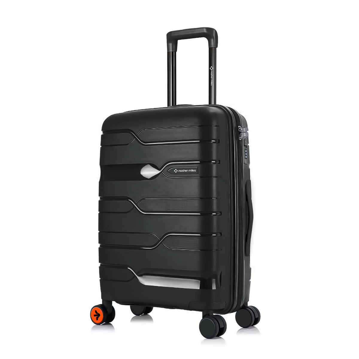 Nasher Miles Paris Check-In Hard-Sided Polypropylene Luggage 24 Inch-65 cm Trolley Bag - Black
