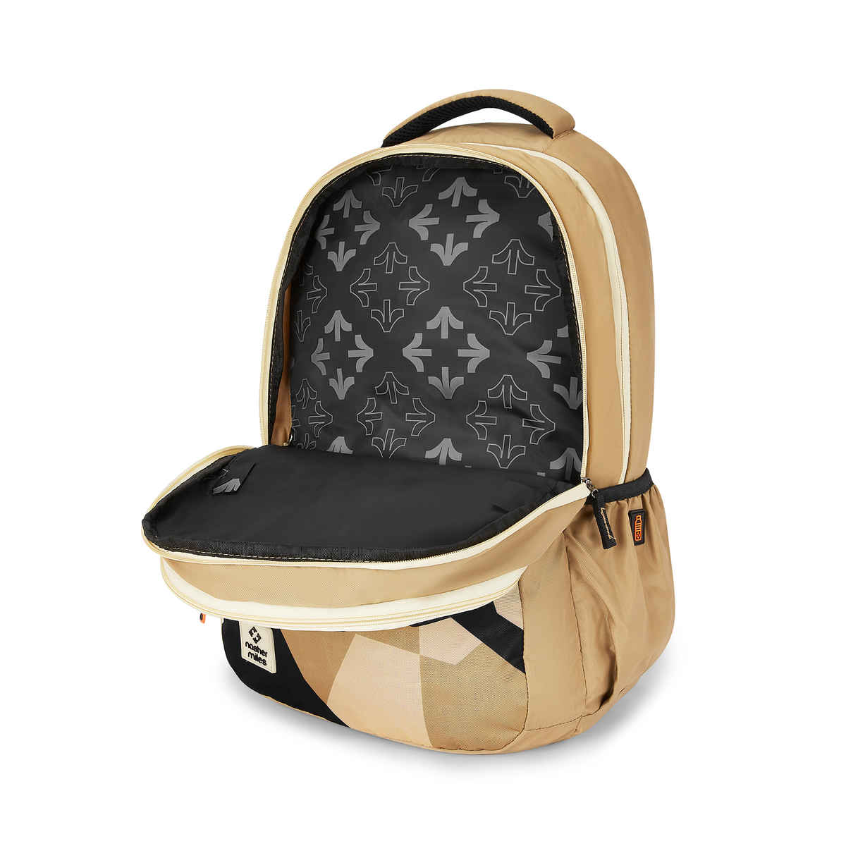 Nasher Miles Modern Polyester Laptop Backpack with Raincover & Front Organiser | Brown - 45 L