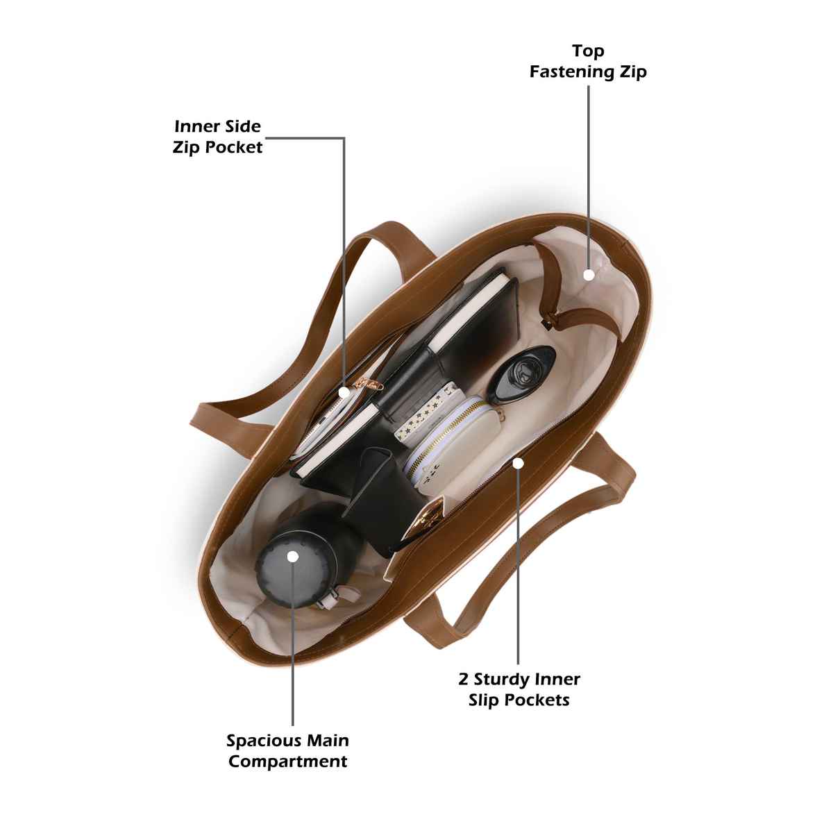 Lavie Women's Colourblock Regan Large Tote Handbag | Off White