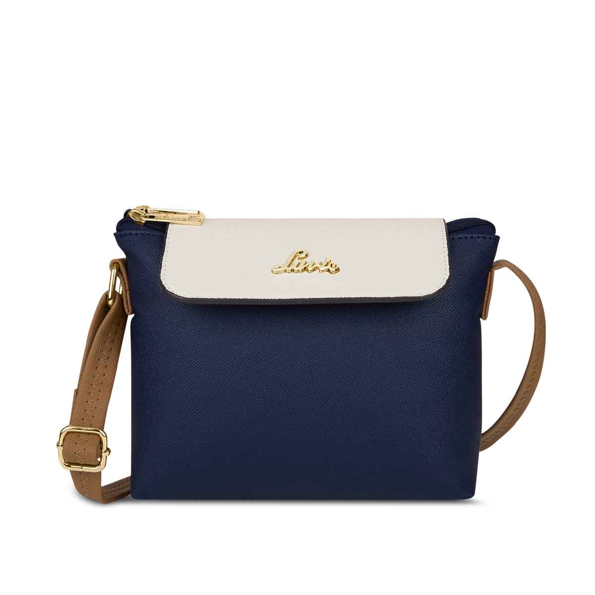 Lavie Women's Colourblock Rove Flap Crossbody Sling Bag | Ladies Purse Handbag | Navy Blue