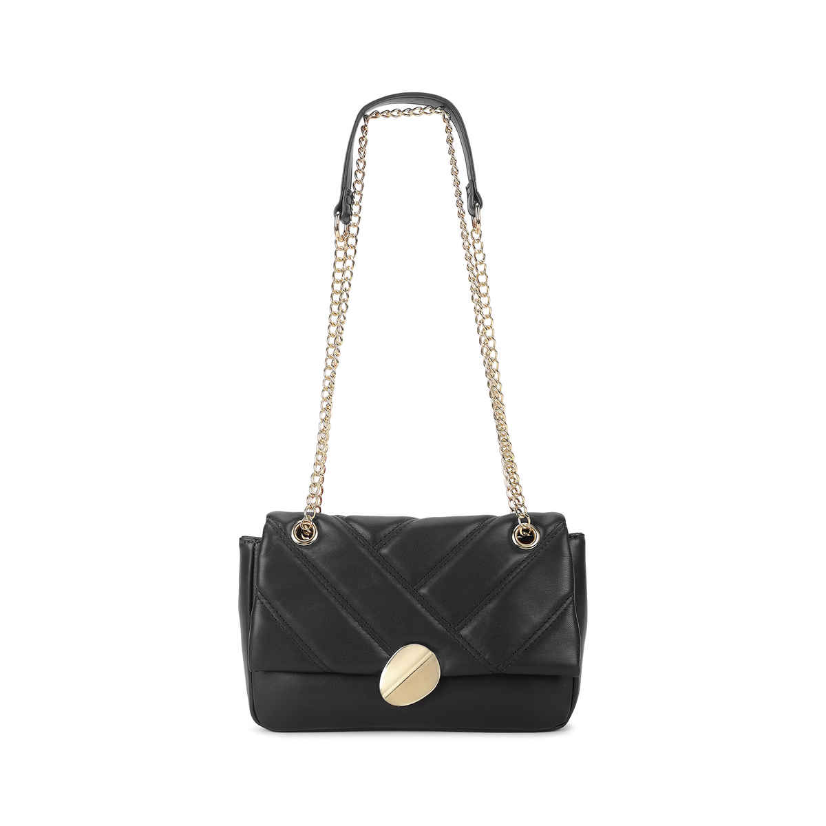 Fastrack Bags Casual Sling Bag with Magnetic Closure in Black
