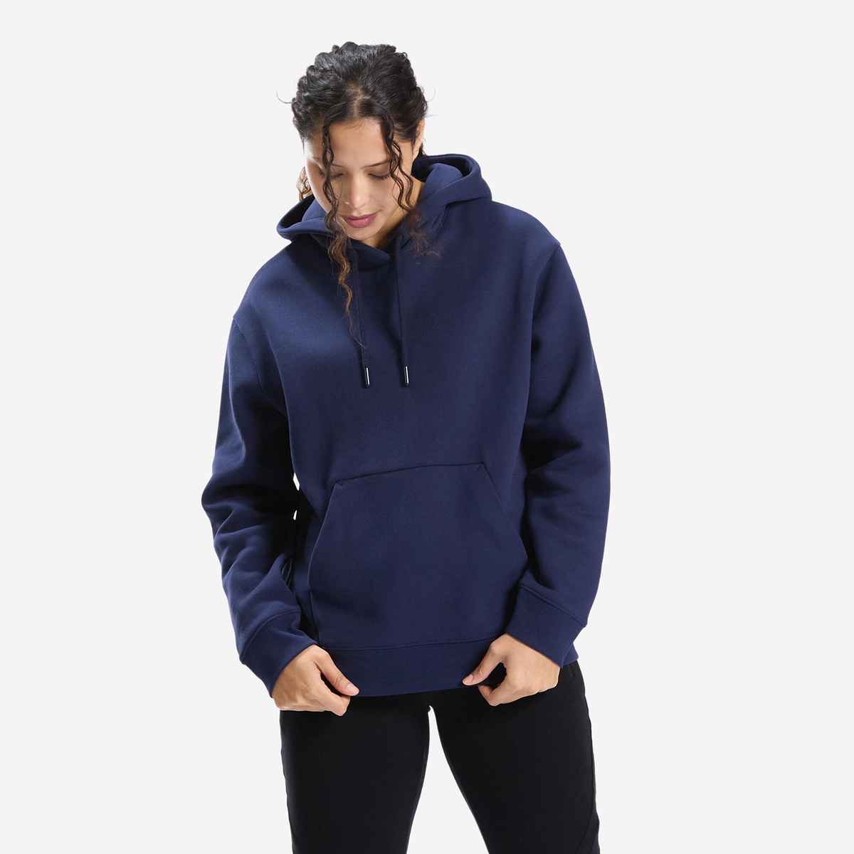Decathlon | Domyos WoMen's Warm Hooded Sweatshirt | Navy Blue - S