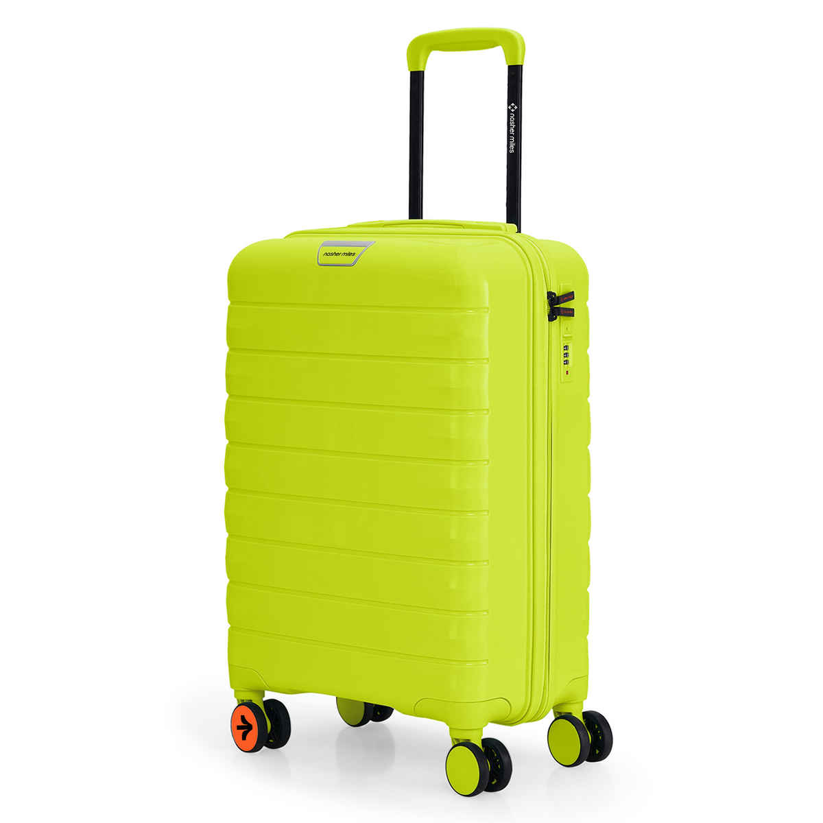 Nasher Miles Vienna Cabin Hard Sided Polypropylene 20 Inch|55 cm Trolley Bag - Neon Lime