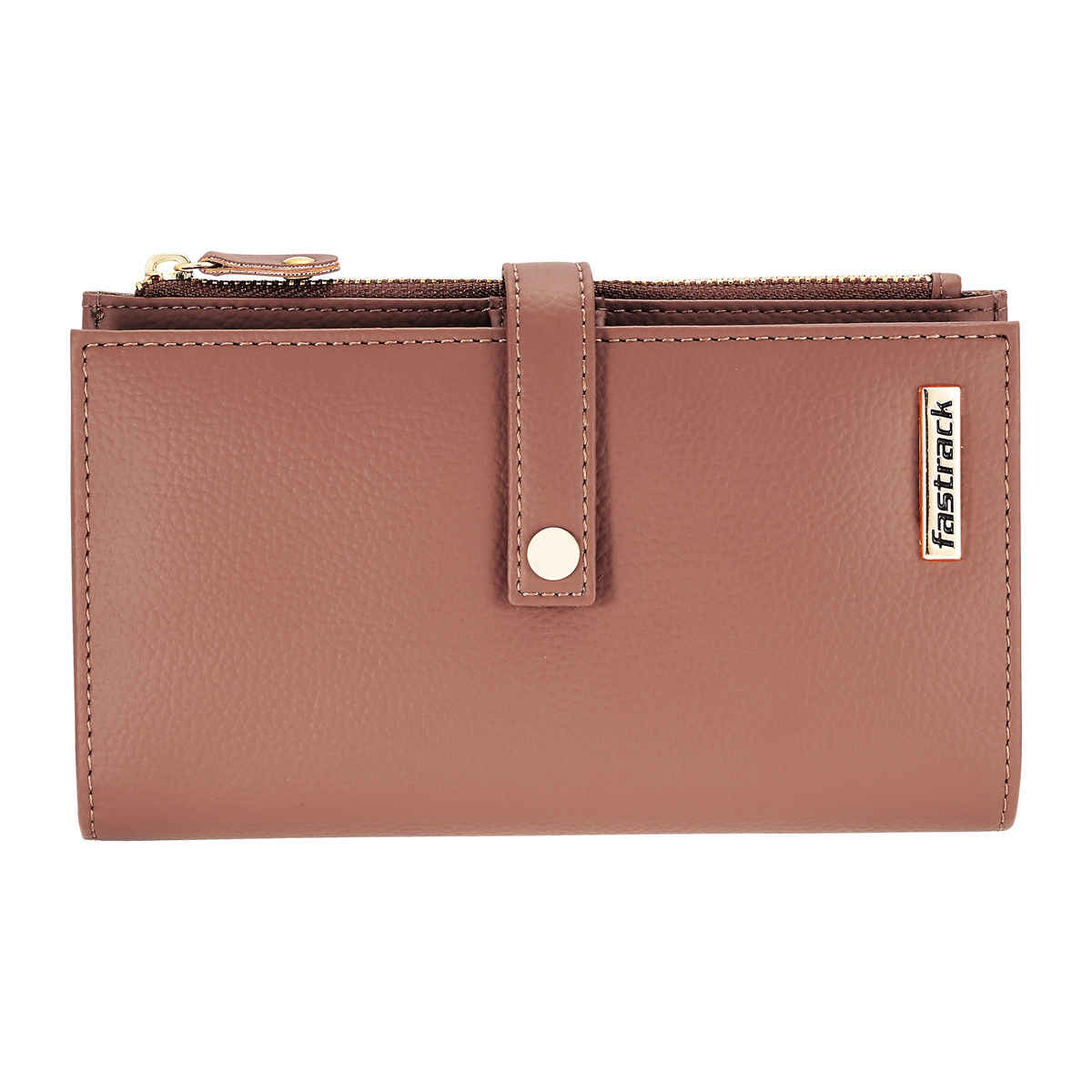 Fastrack Women's Solid Two Fold Wallet | Brown