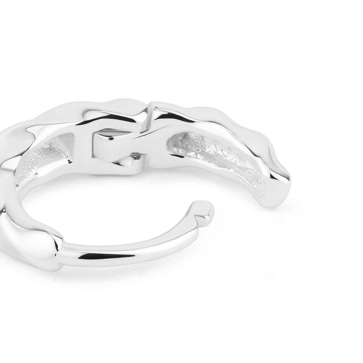 Accessorize London Women Sterling Silver-plated Simple Twist Hoop Earrings