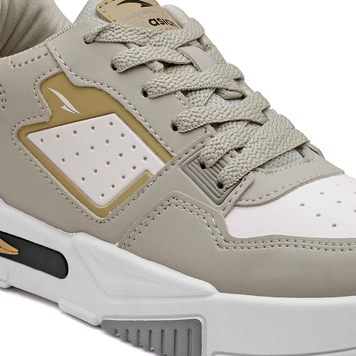 Asian Men s Mexico-02 Grey White Sneakers | UK-7