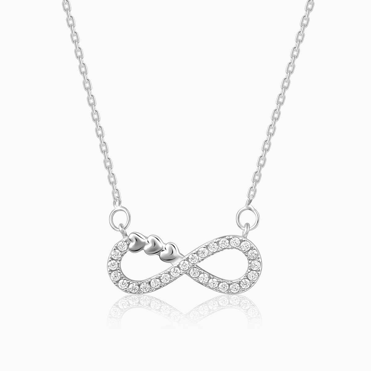 Giva Silver Infinity Heart Necklace