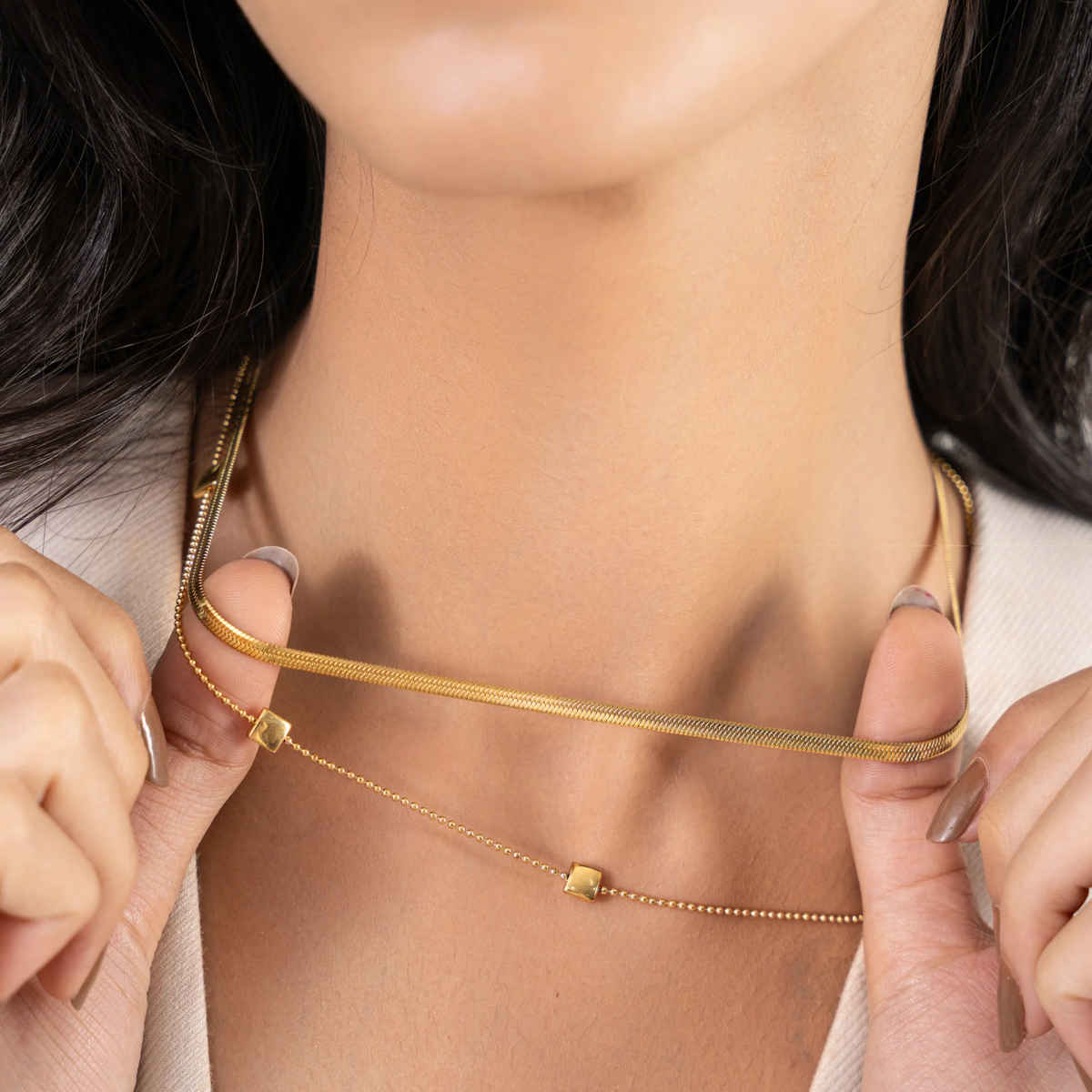 ZAISHA 18K Gold Plated Minimal Mixi Necklace | Birthday | Anniversary | Valentines gift