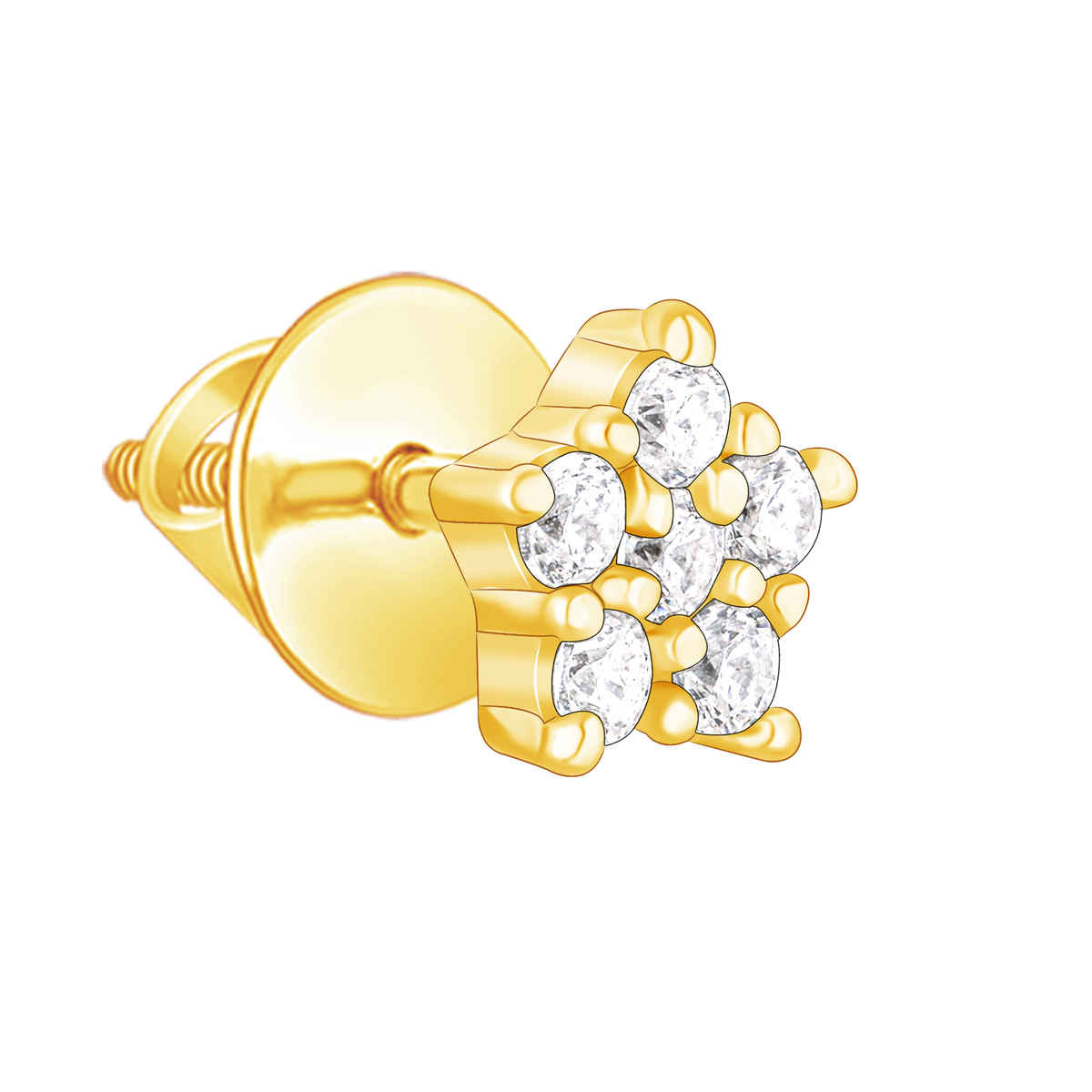 GIVA Golden Star Constellation Studs