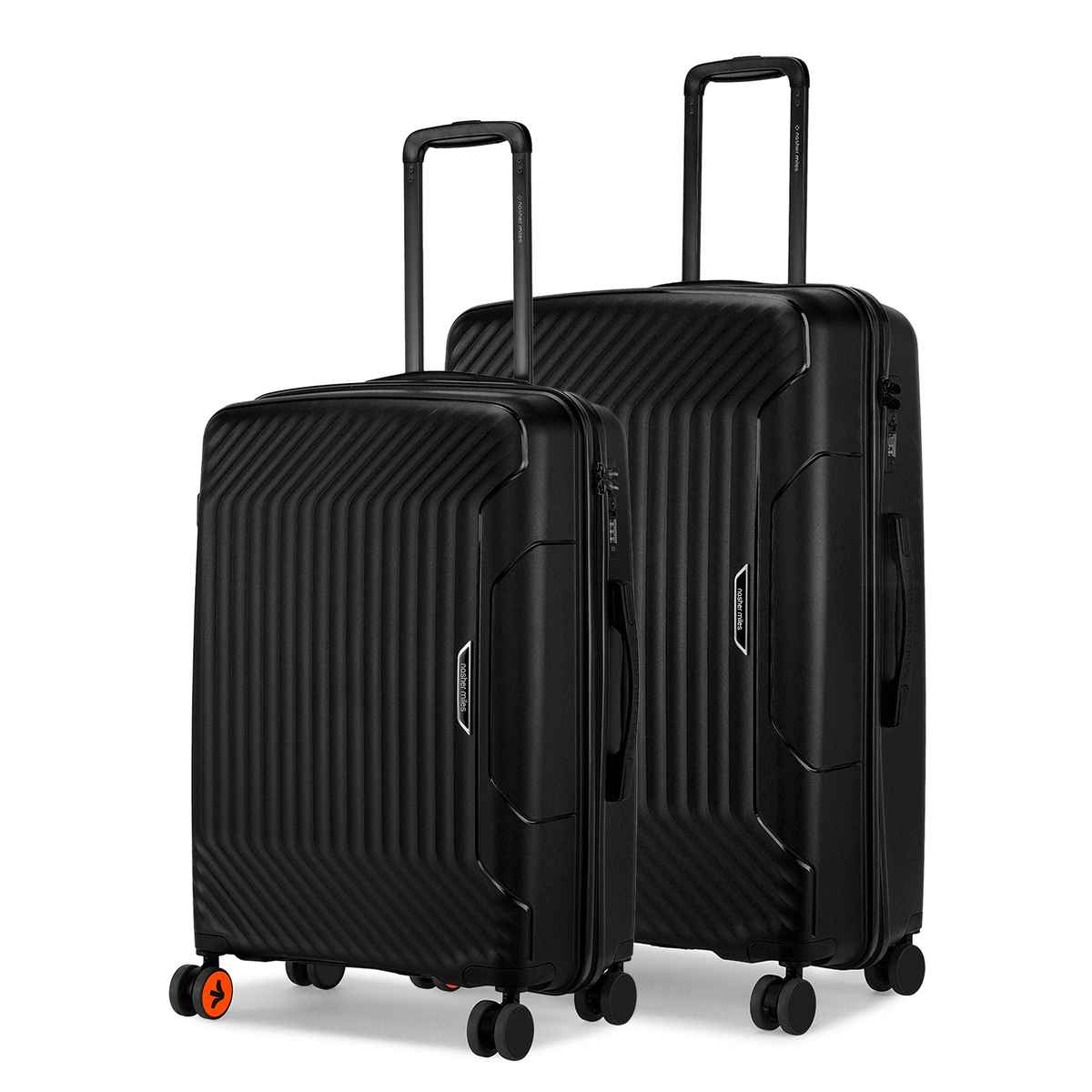 Nasher Miles Coorg Check-In Hard Side Polypropylene - 65 and 75 cm Trolley Bag- Black