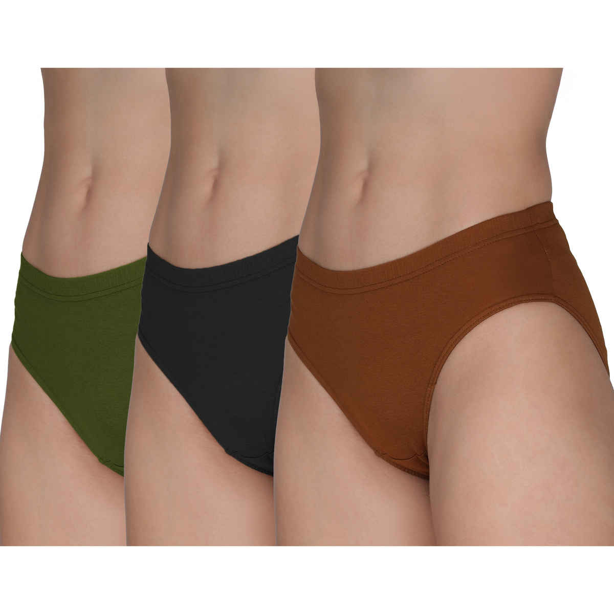 Amul Comfy Women's Cotton Plain Panty | Inner Elastic | Assorted - 95 cm