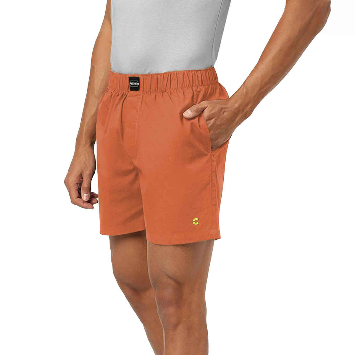 Freecultr Men's All-Day Boxers | Orange & Blue - M