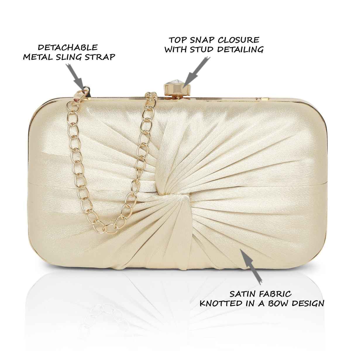 Lavie Women's Cheer Framed Clutch | Ladies Purse | Small | Gold Metallic