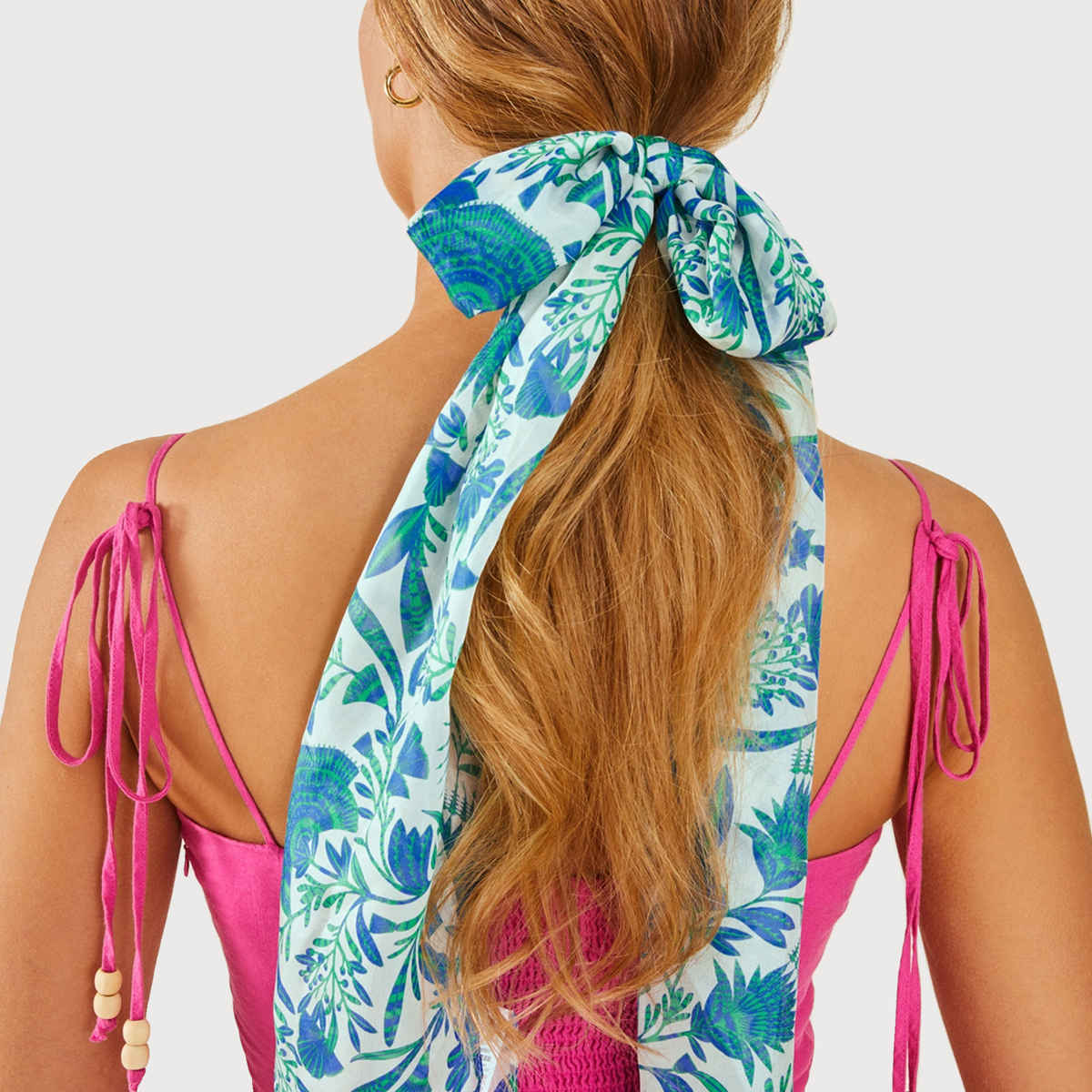 Accessorize London Women's Silk Fan Print Scarf - Multicolorcolor