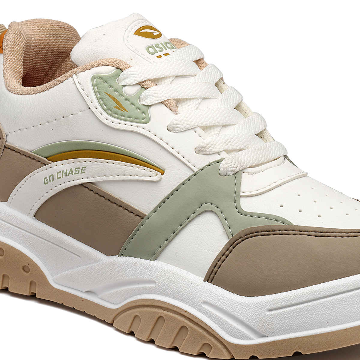 Asian Women's Sneakers | NANCY-01 | WHITE BEIGE | UK-5