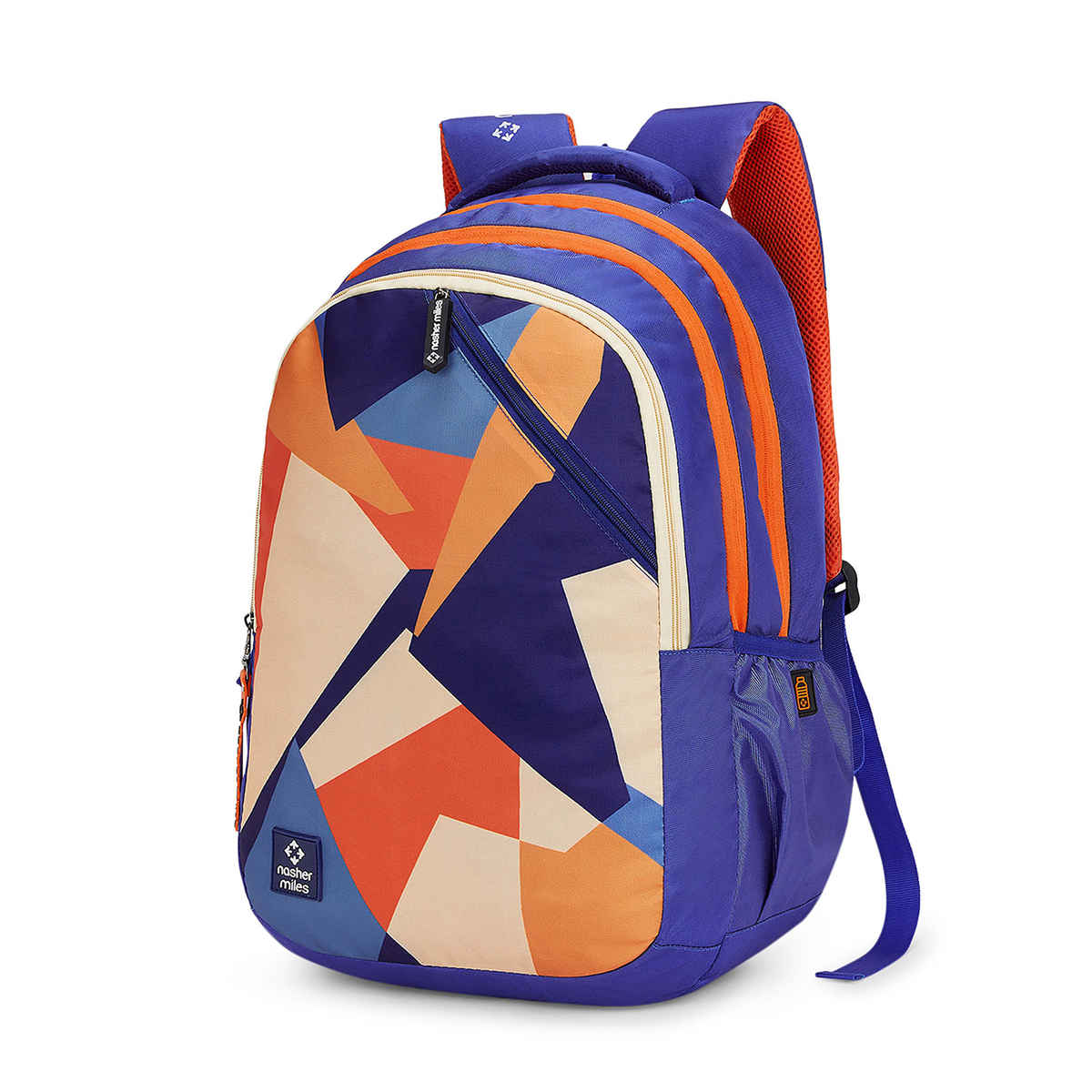 Nasher Miles Modern Polyester Laptop Backpack with Raincover & Front Organiser | Blue - 45 L