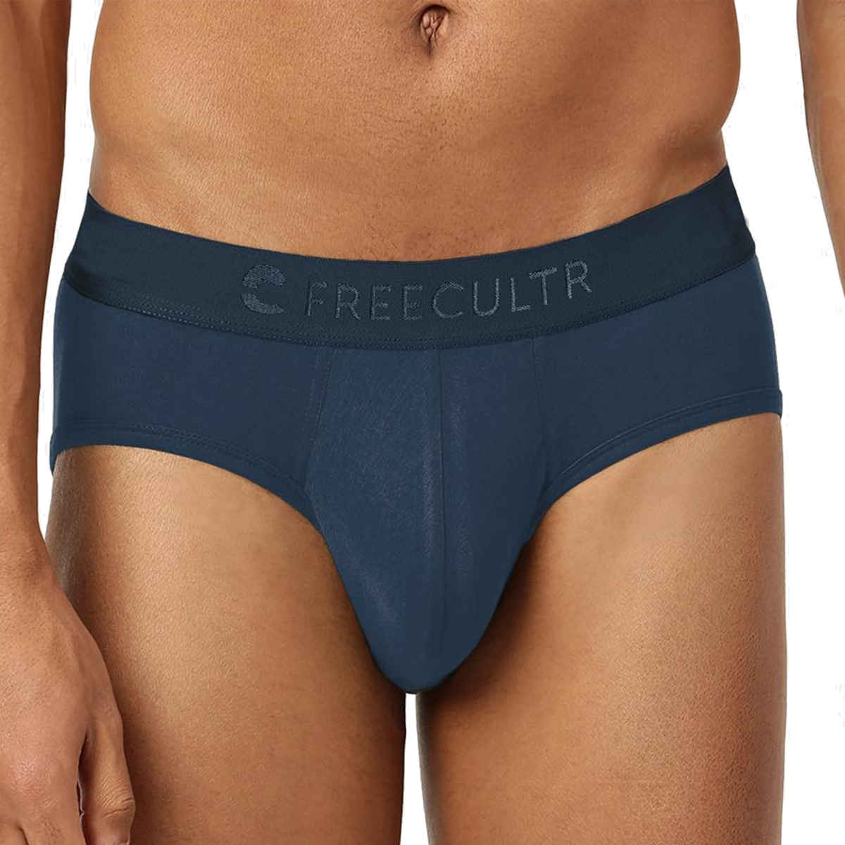 Freecultr Men's Micro Modal Briefs | Cloud White & Space Blue - M