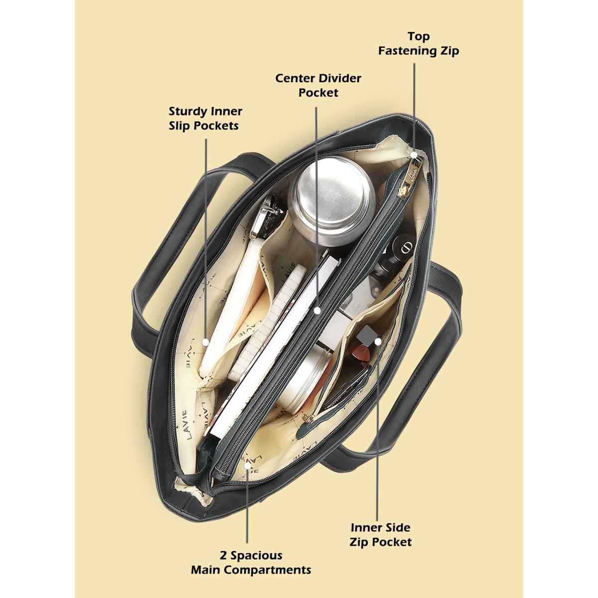 Lavie Women's Hand Bag | Large | Black