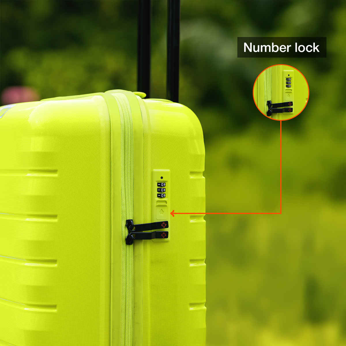 Nasher Miles Vienna Cabin Hard Sided Polypropylene 20 Inch|55 cm Trolley Bag - Neon Lime