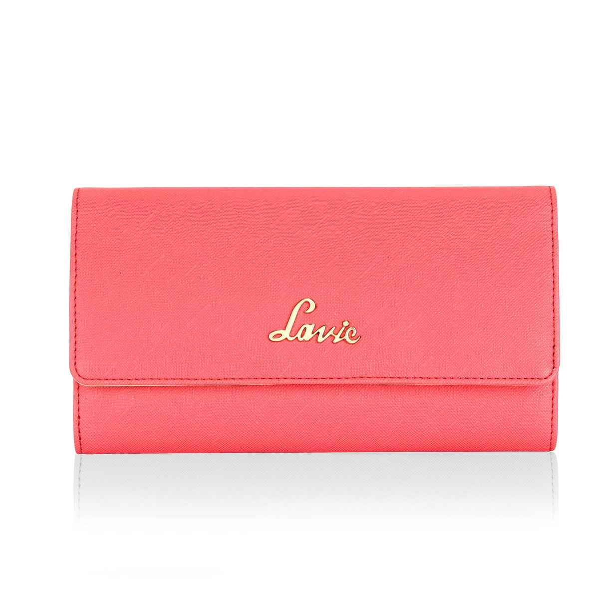 Lavie Women's Large 3 Fold Clutches | Large | Coral