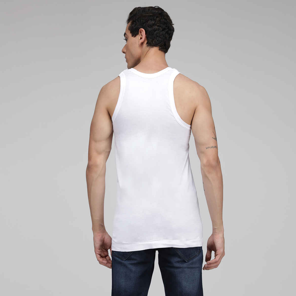 Sporto by Macho Men's Fine Vest Pack | White - 90 cm