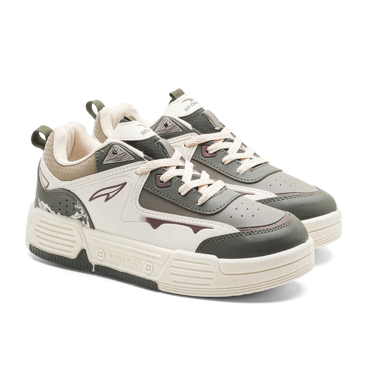 Asian Men's Lifestyle-02 Cream Beige Sneakers UK-9