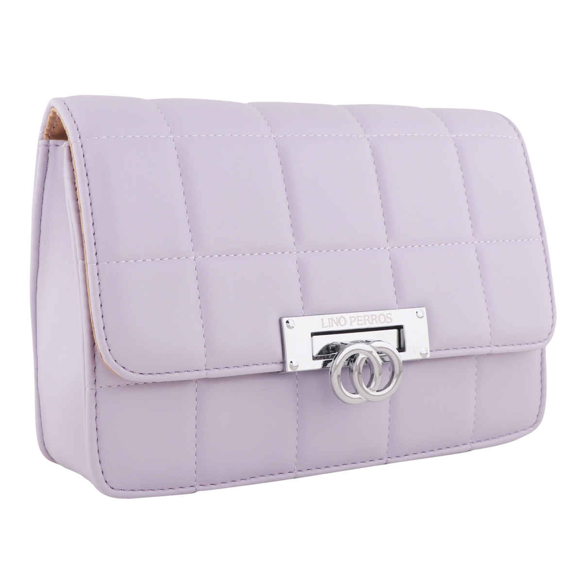 Lino Perros Lavender Shoulder Bag(1pc) & Accessorize London Women Heart Vine Rings Set Of Three Silver - L(3pc) Combo