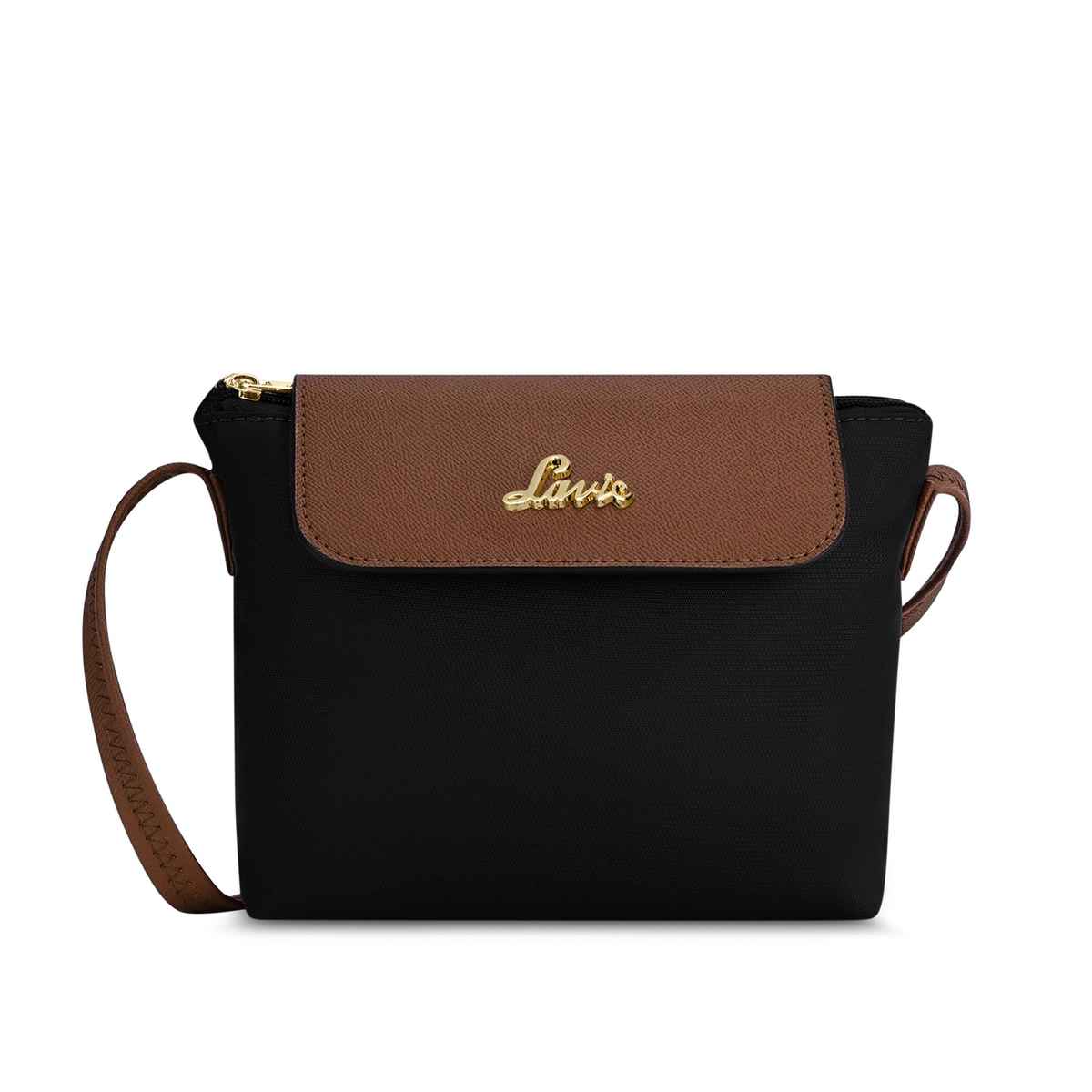 Lavie Women's Vero Flap Cross Body Sling Bag | Ladies Purse Handbag | Black