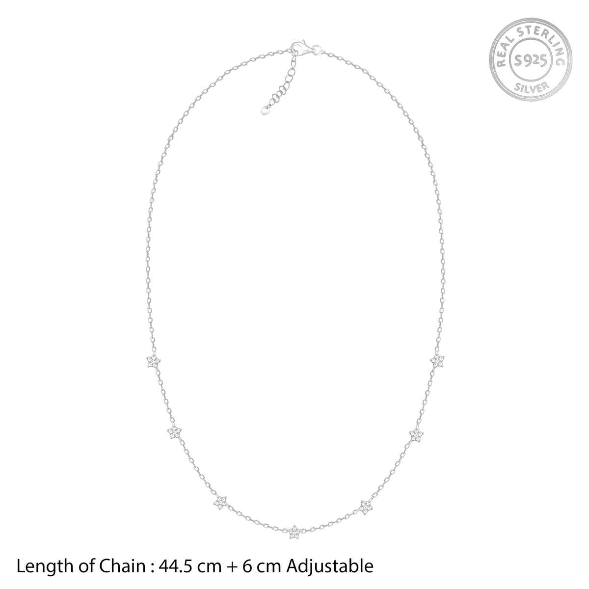 Giva Silver Star Constellation Necklace