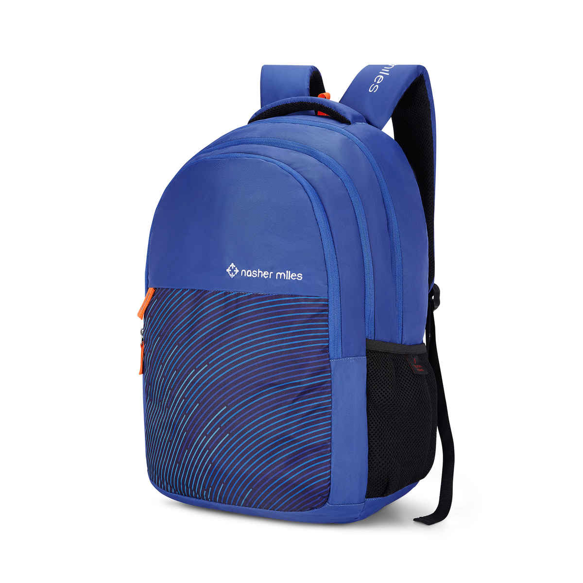 Nasher Miles Wave Backpack- Unisex- 3 Compartment Bag- Navy Blue- 45L