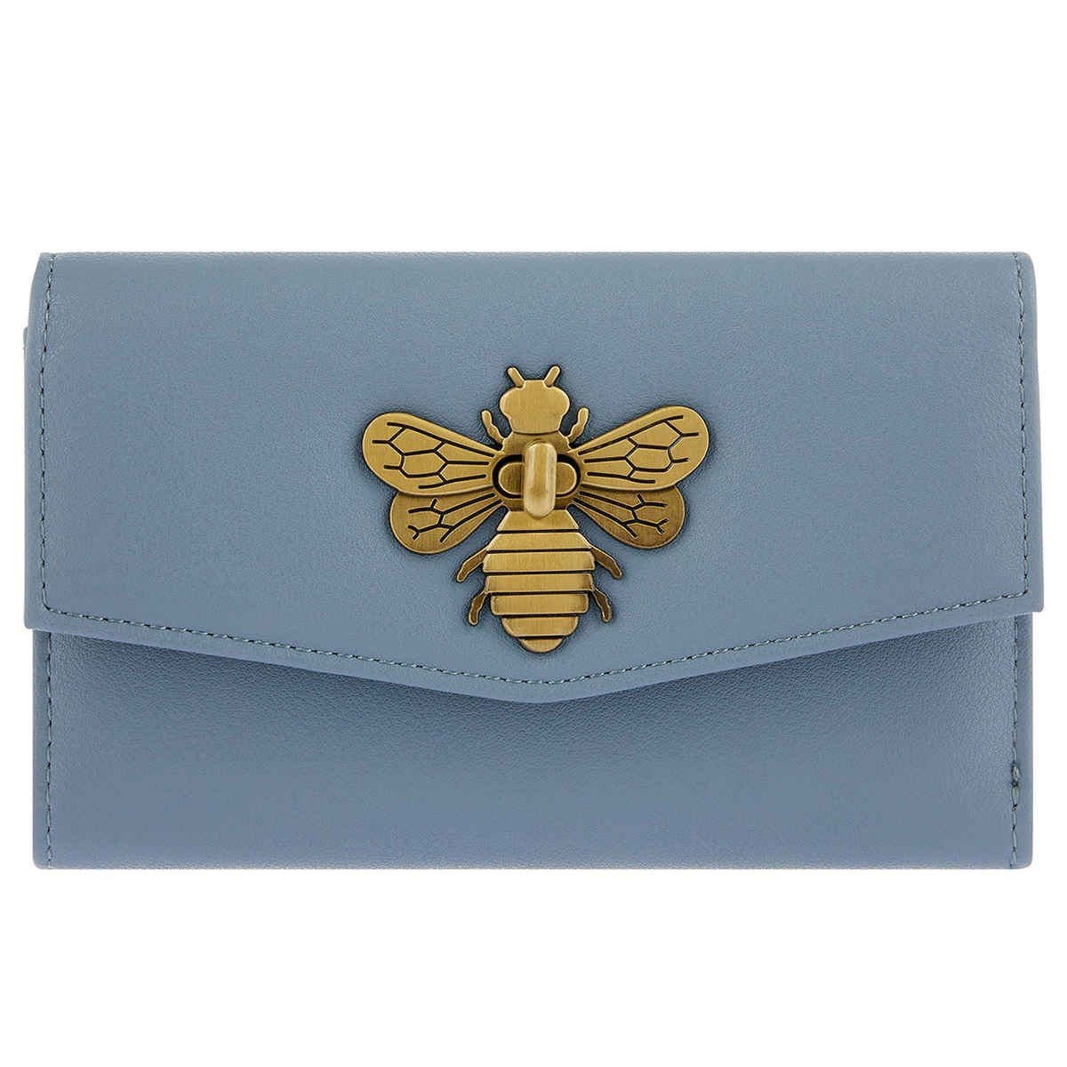 Accessorize London Women's Faux Leather Britney Bee Wallet | Blue