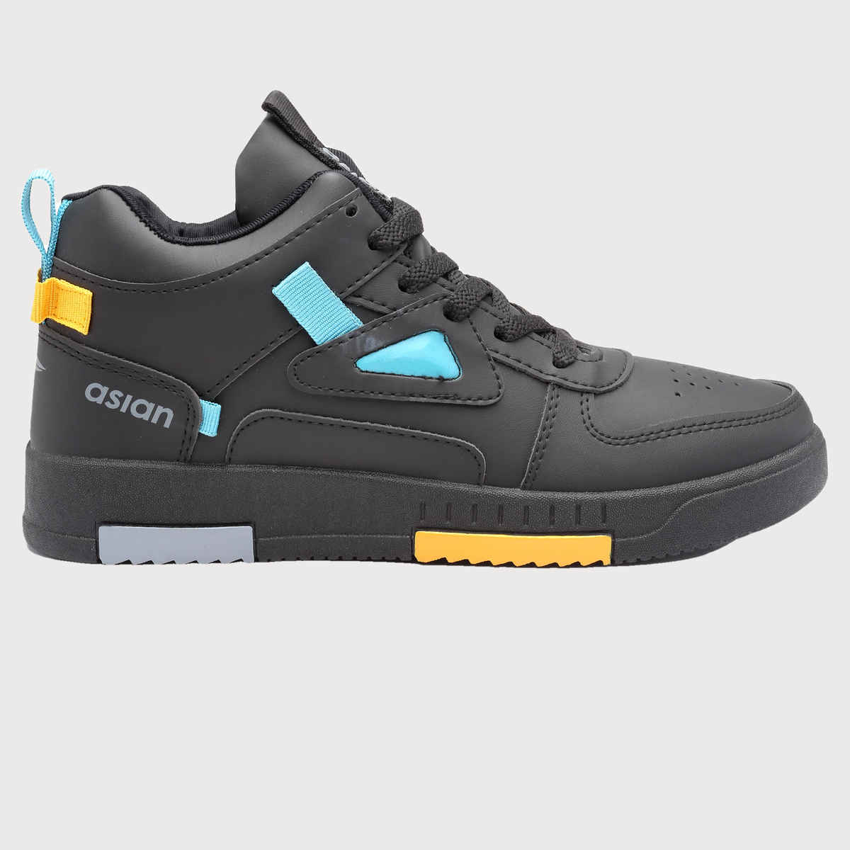 Asian Tarzan-11 Men High Top Sneakers | Black | Size-7