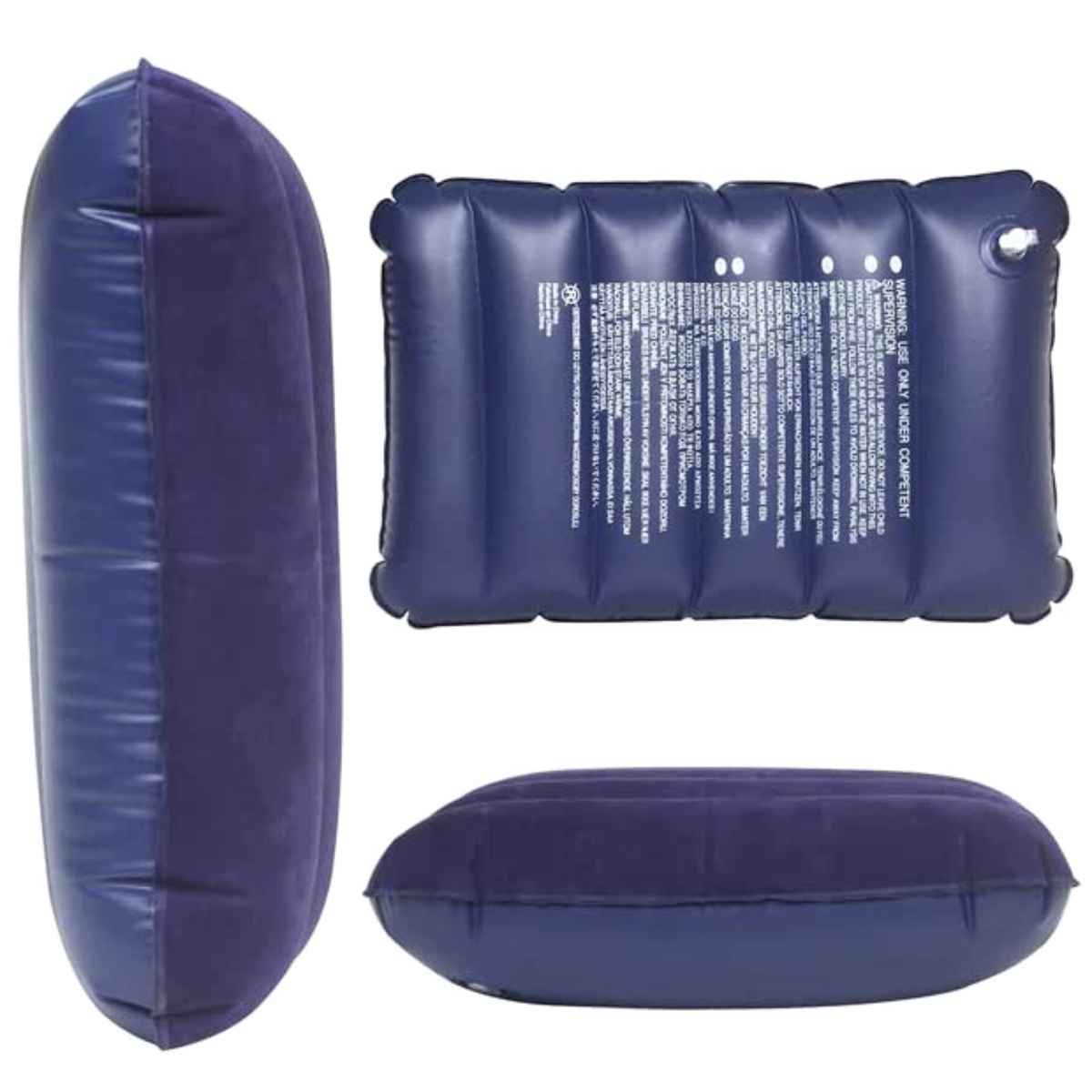 Se7en Solid Velvet Travel Pillow | Dark Blue - Free Size