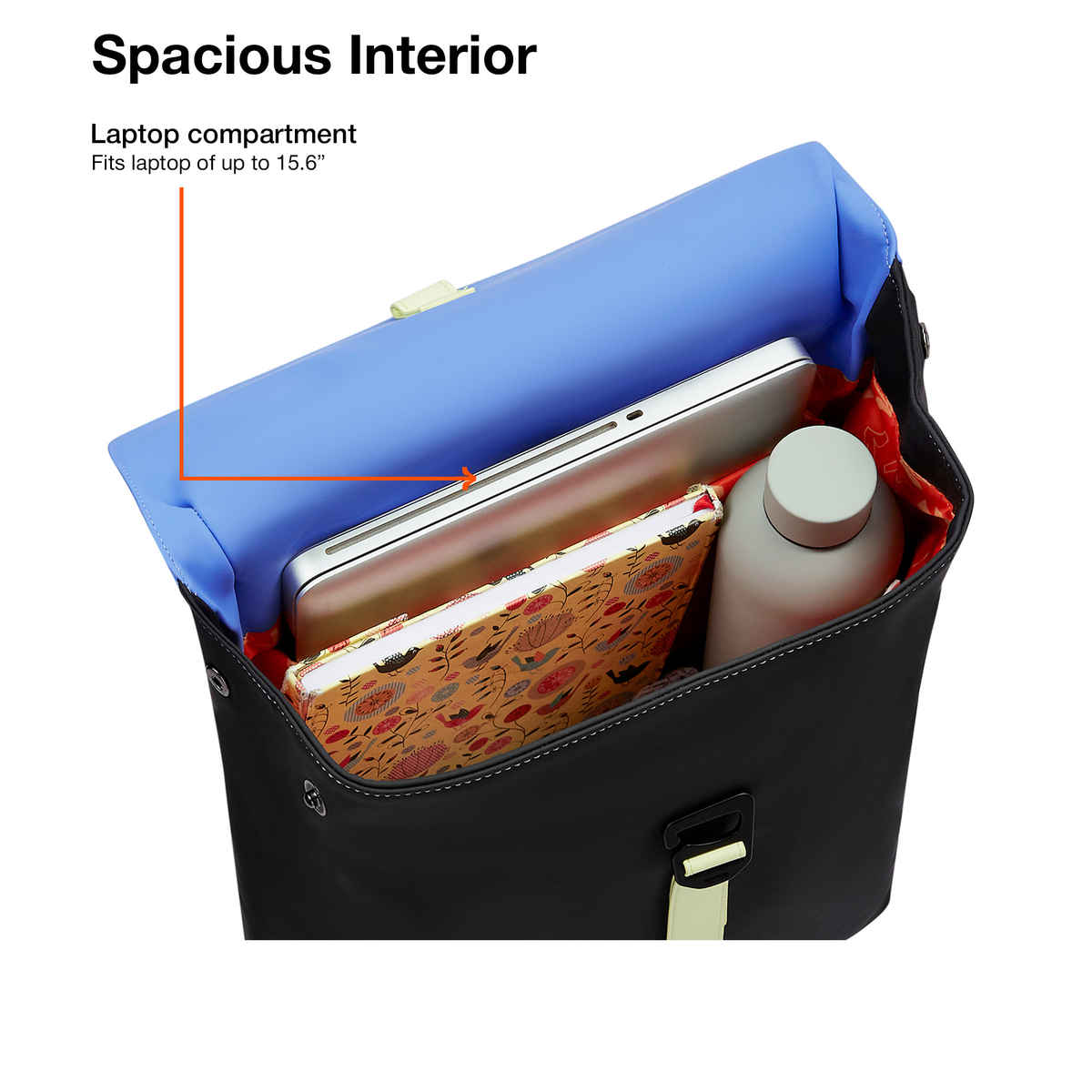 Nasher Miles Soho 25 L Top-open, Polyurethane Black Laptop Backpack for College and School