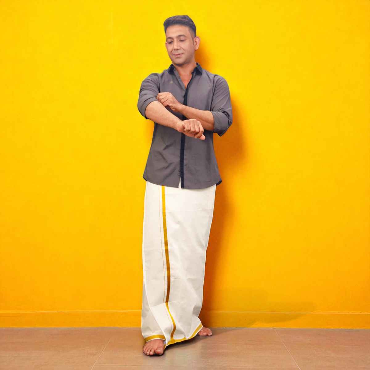 House Of Festivals Velcro Dhoti-Mundu-Veshti