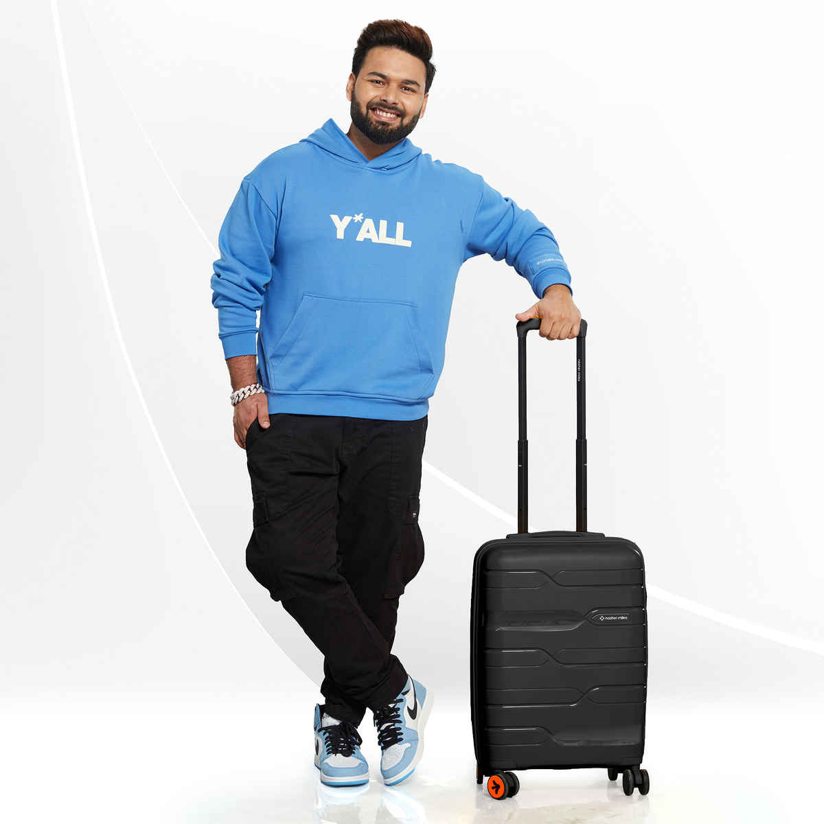 Nasher Miles Paris Cabin Hard-Sided Polypropylene Luggage- 20 Inch - 55 cm Trolley Bag- Black