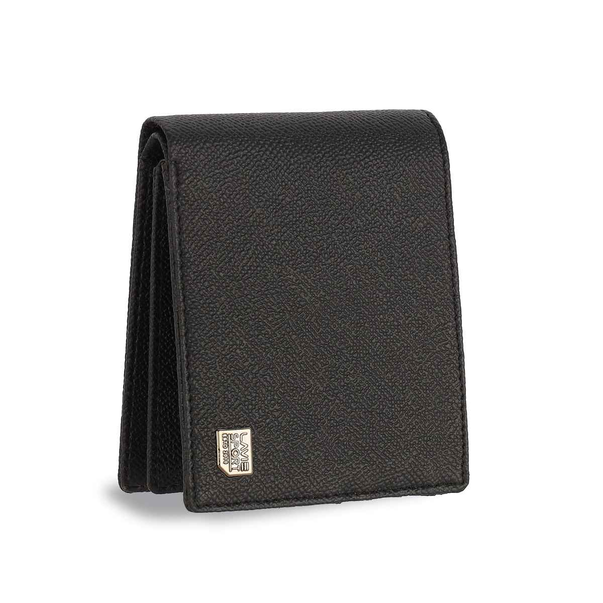 Lavie Sport Men's Solid Artificial Leather Bi-Fold Wallet | Black - Free Size