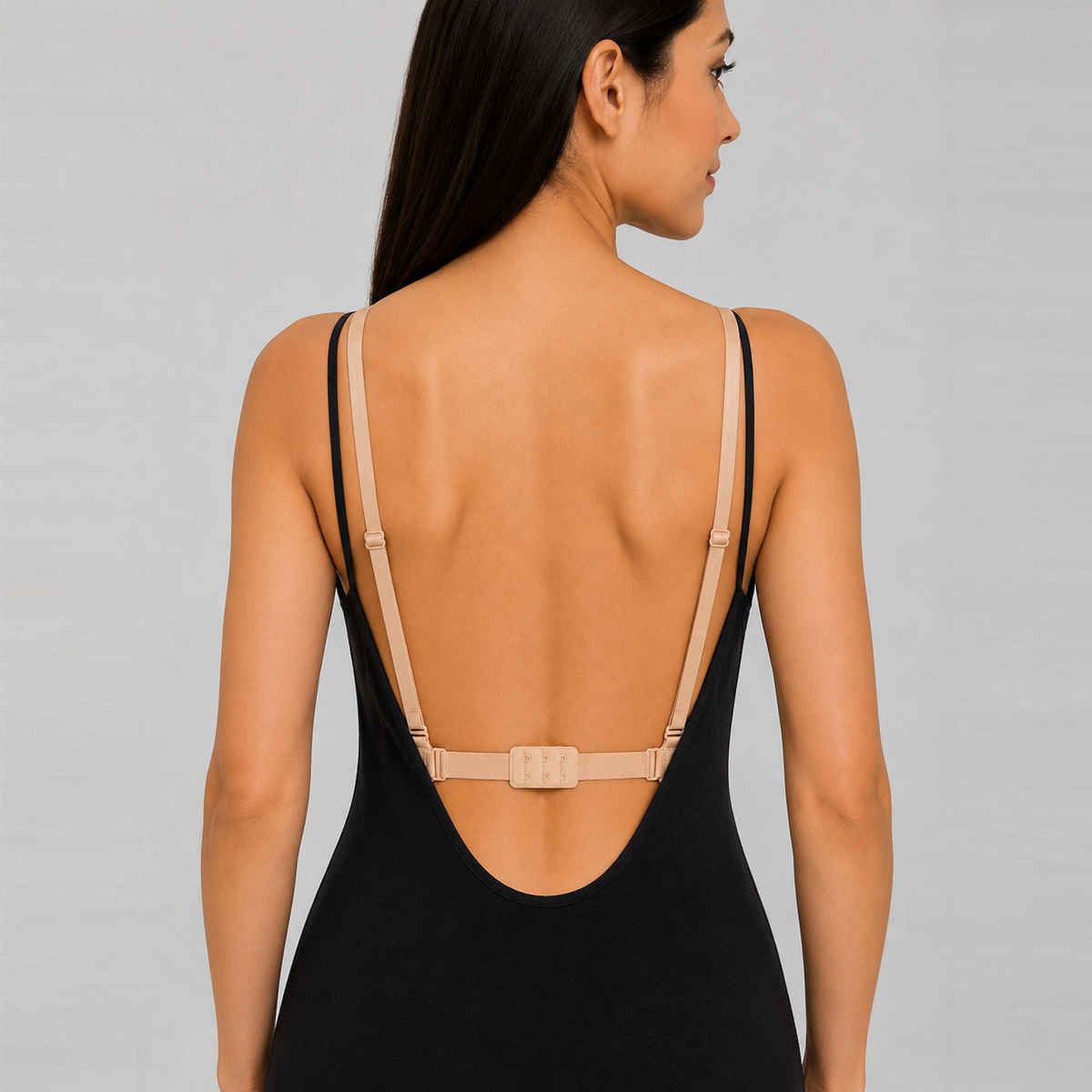 Secrets By ZeroKaata Women's Adjustable Bra Converter | 2-Hook Bra Extender | Skin | Free Size