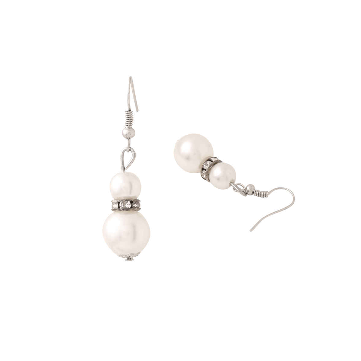 Yellow Chimes Womens White Pearl Necklace & Bracelet Jewellery Set