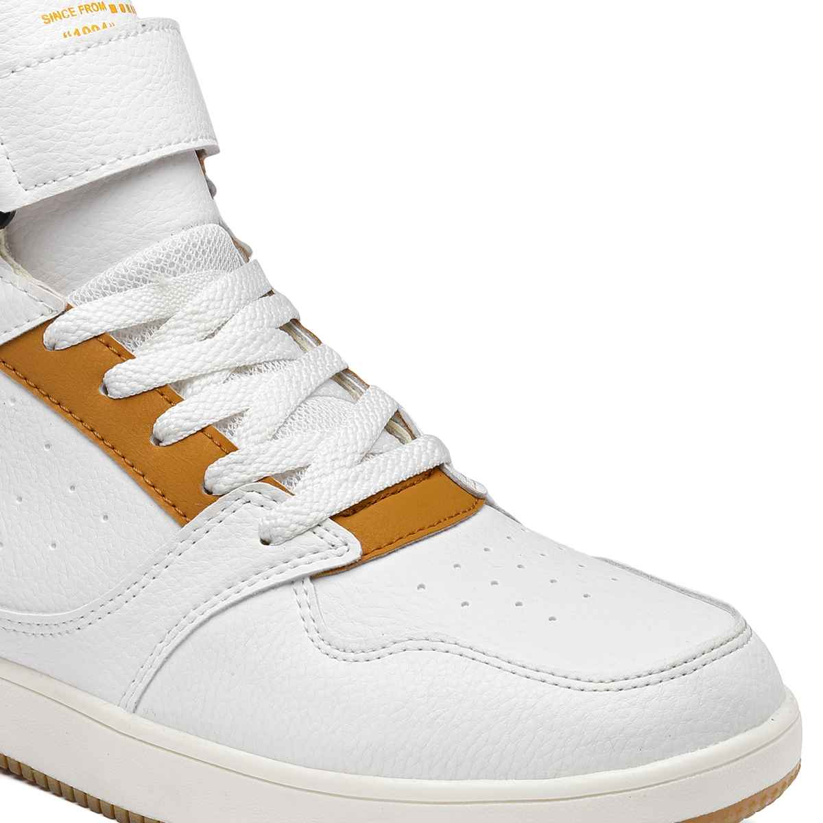 Asian Carnival-02 Hightop Sneakers For Men Cream Tan | UK-7