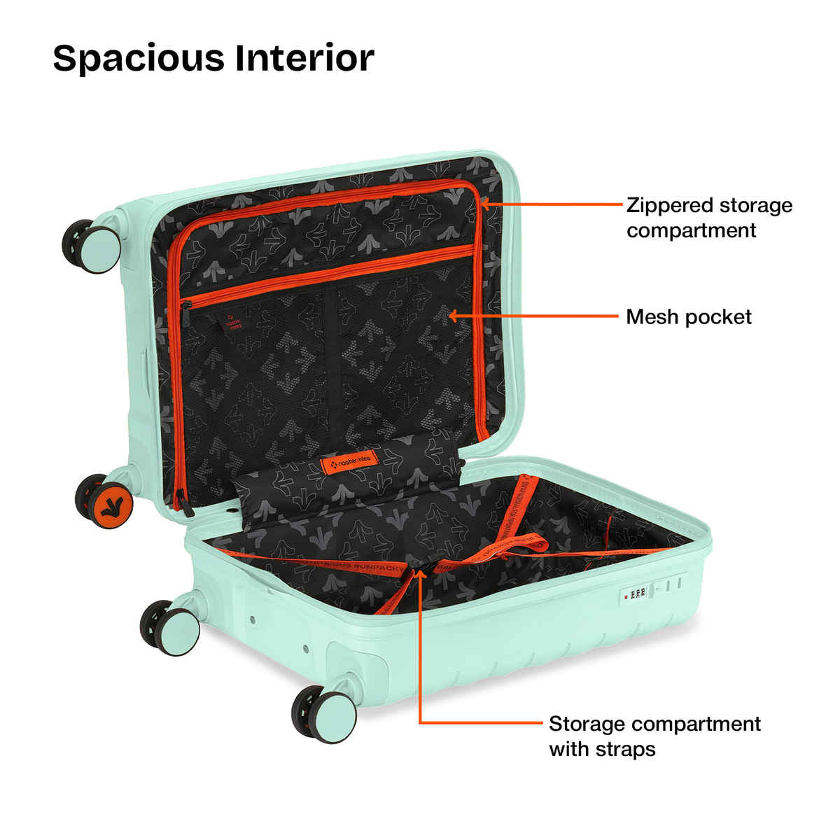 Nasher Miles Vienna Cabin Hard Sided Polypropylene- 20 Inch - 55 cm Trolley Bag- Cool Mint