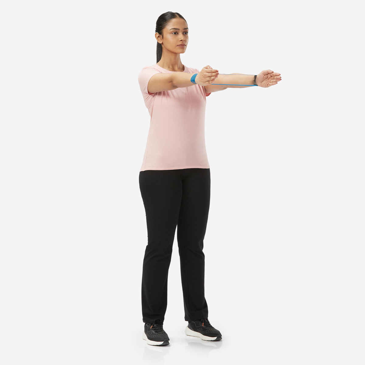 Decathlon Domyos Women's Cotton Activewear T-shirt | Light Pink | M