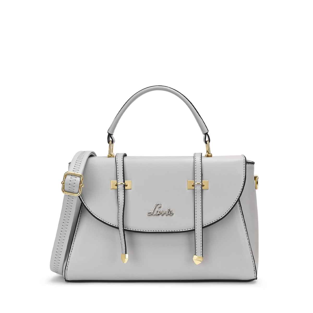Lavie Women's Beech Flap Satchel Handbag | Ladies Purse | Shoulder Bag | Large | Light Grey