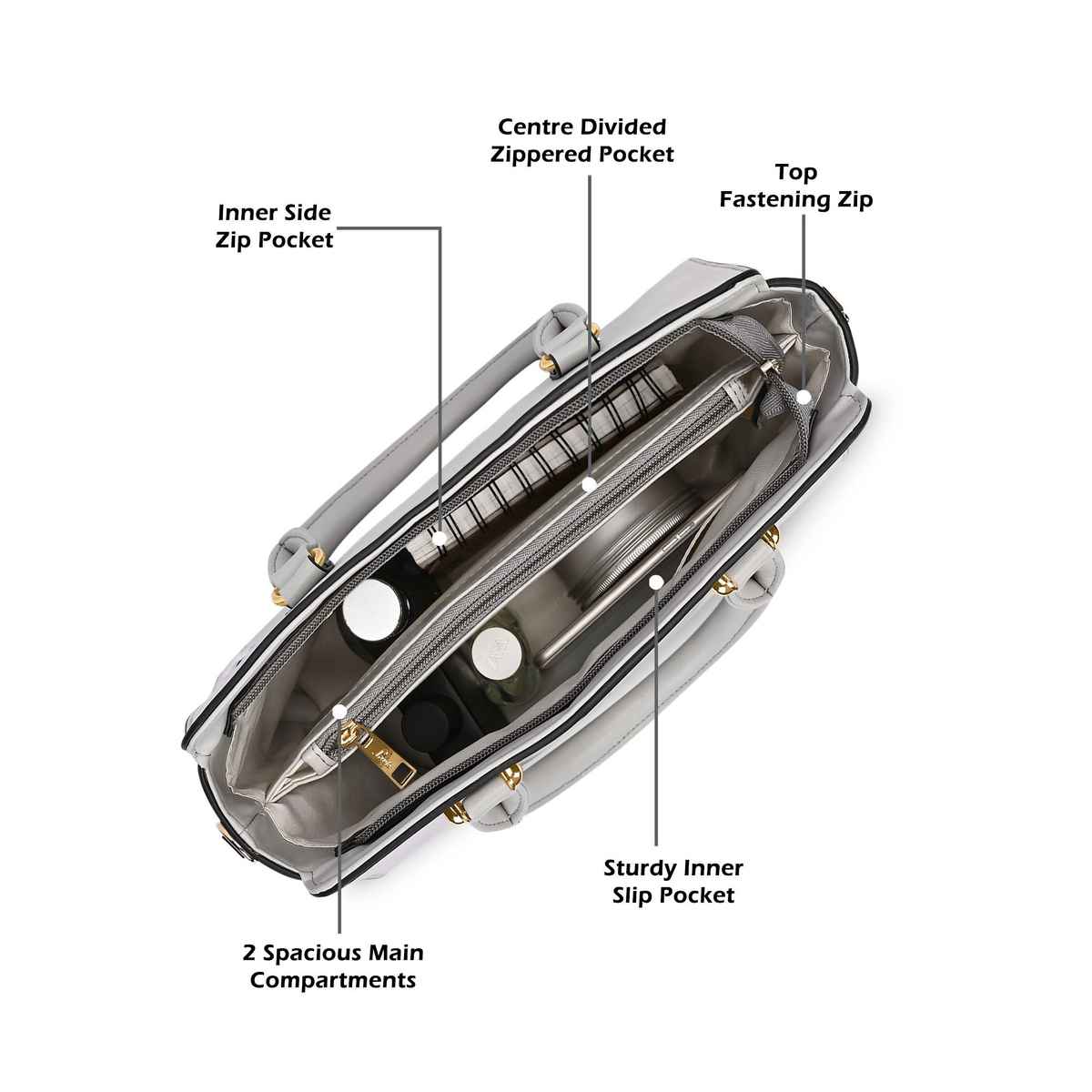 Lavie Women's Ushawu Medium Dome Satchel Handbag | Ladies purse | Shoulder Bag