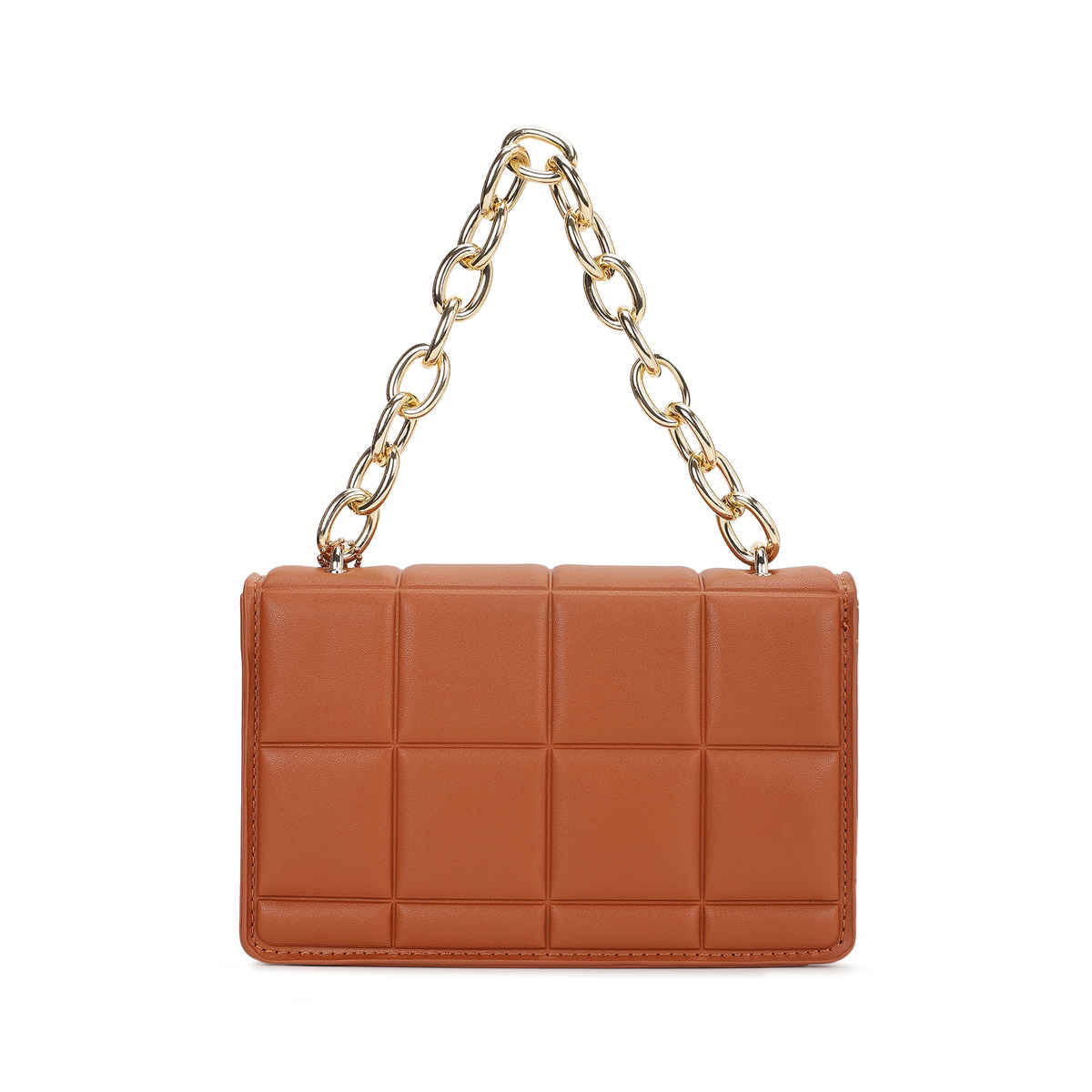 Fastrack Quilted Pattern Sling Bag for Women | Tan