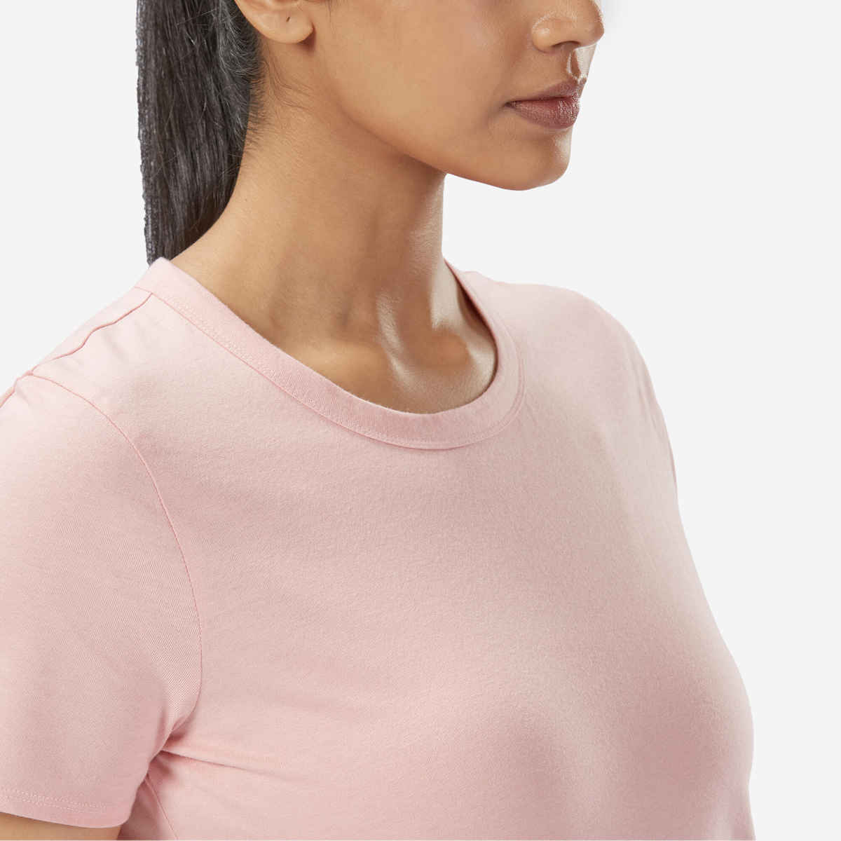 Decathlon | Domyos WoMen's Cotton Activewear T-Shirt | Light Pink - M
