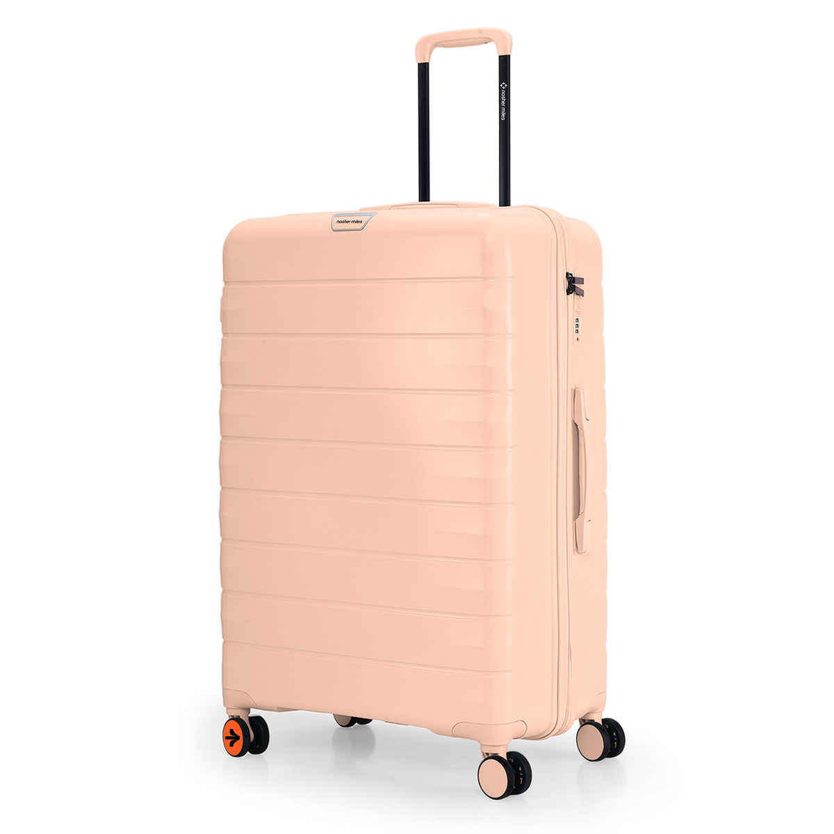 Nasher Miles Vienna Check-In Hard Sided Polypropylene 28 Inch|75 cm Trolley Bag - Peach